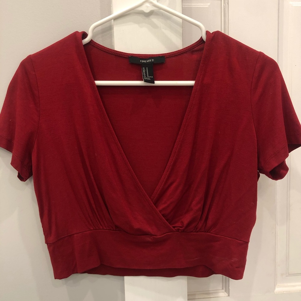 NWOT Red Crop Top
